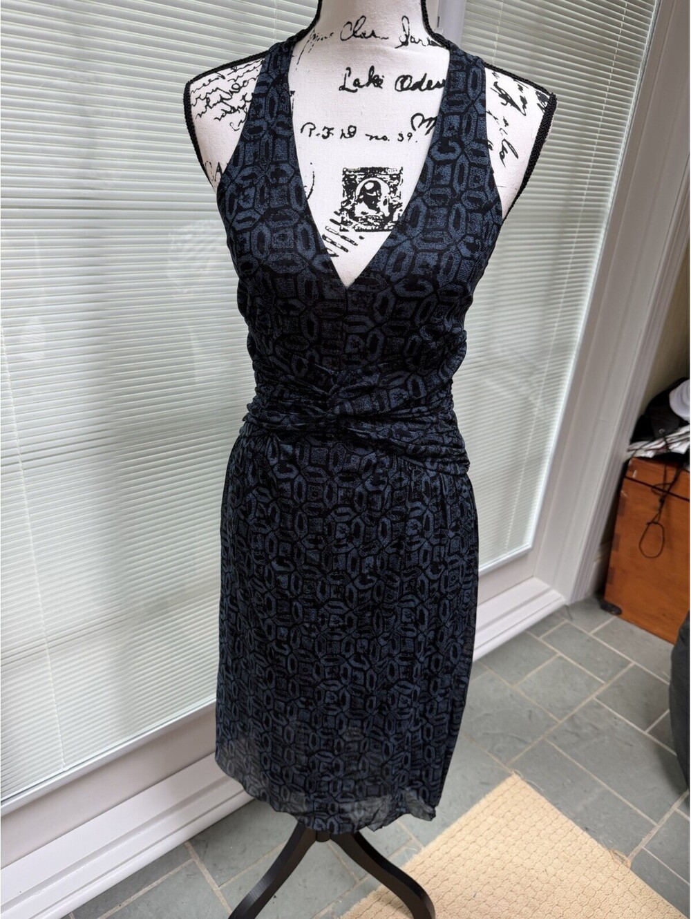Michael Kors Blue/black Knotted Dress. Size XS. EUC